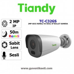 Tiandy TC-C32GS 2mp Sesli Starlight ip Bullet Kamera